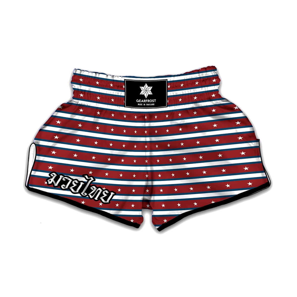 USA Striped Pattern Print Muay Thai Boxing Shorts