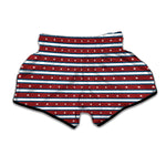 USA Striped Pattern Print Muay Thai Boxing Shorts