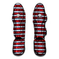 USA Striped Pattern Print Muay Thai Shin Guards