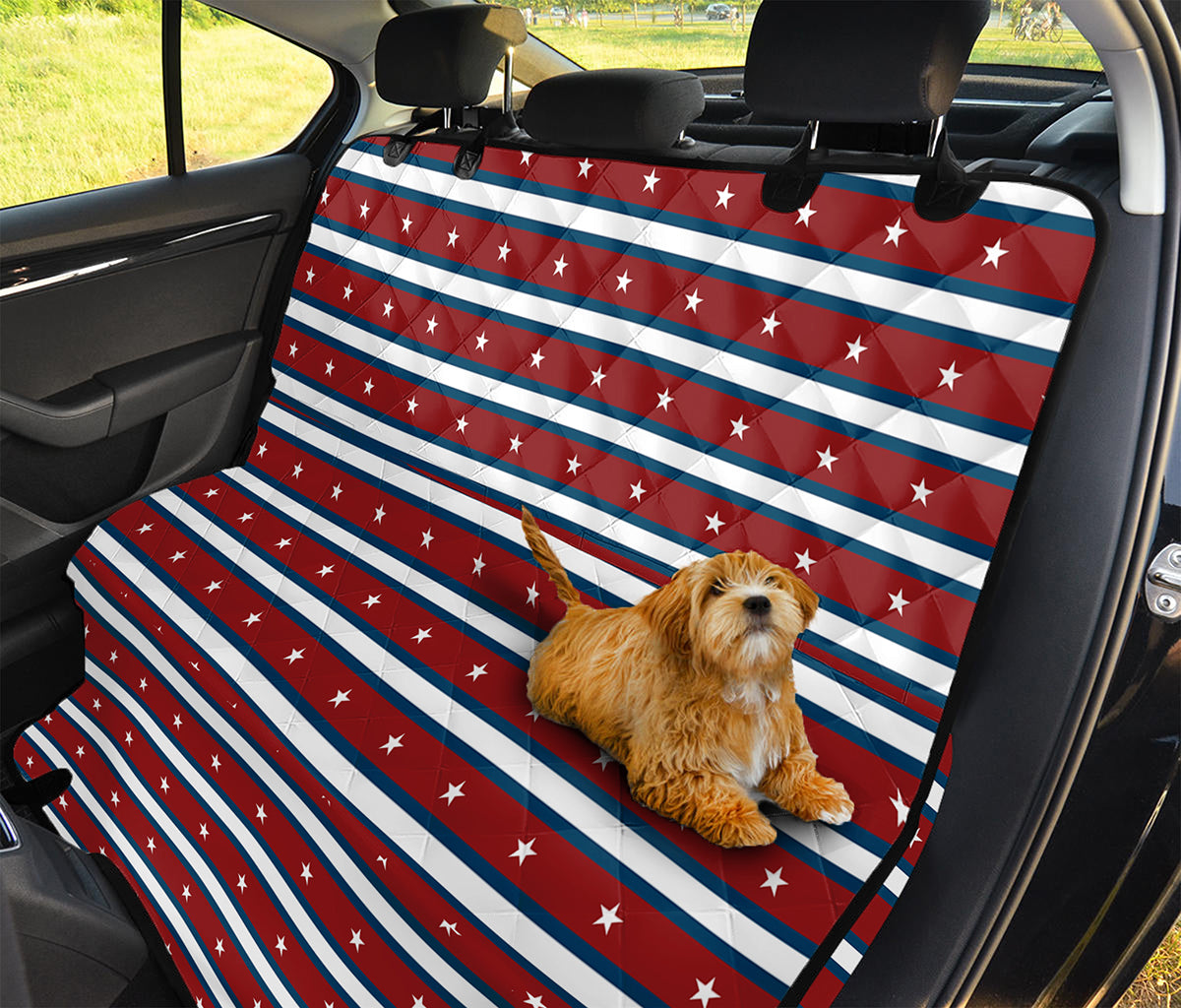 USA Striped Pattern Print Pet Car Back Seat Cover