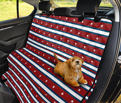 USA Striped Pattern Print Pet Car Back Seat Cover