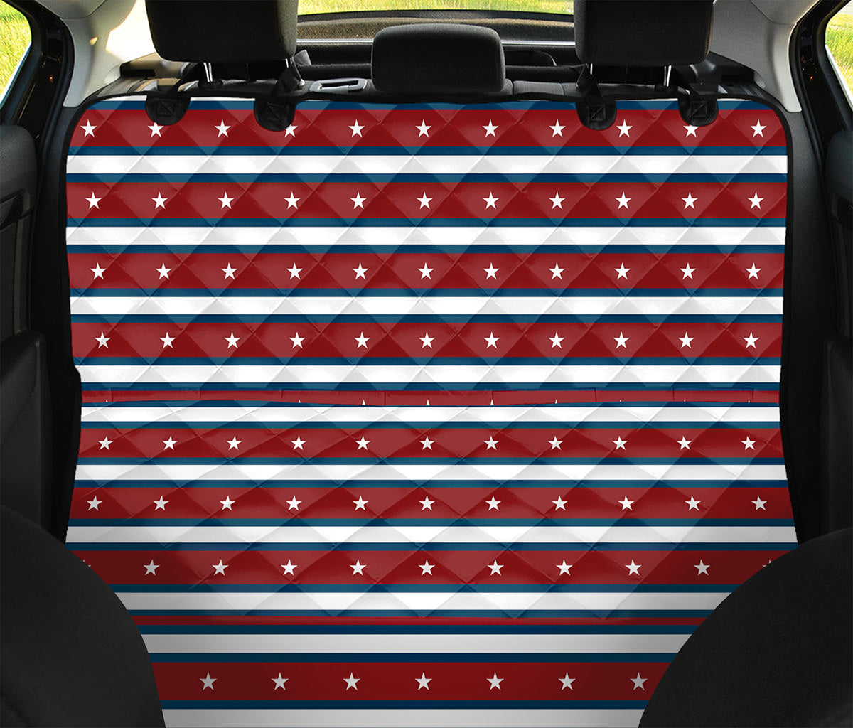 USA Striped Pattern Print Pet Car Back Seat Cover
