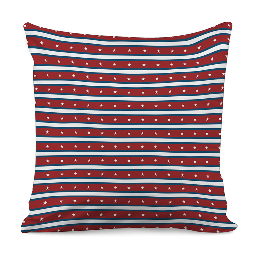 USA Striped Pattern Print Pillow Cover