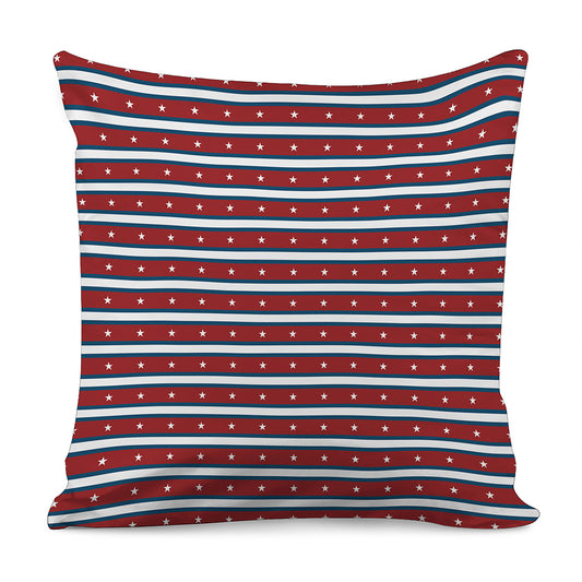 USA Striped Pattern Print Pillow Cover