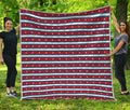 USA Striped Pattern Print Quilt