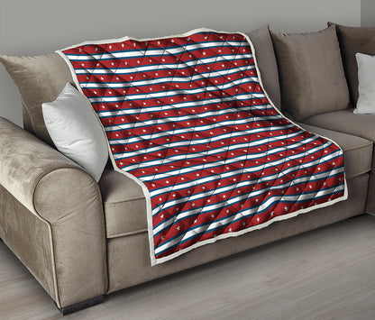 USA Striped Pattern Print Quilt