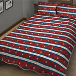 USA Striped Pattern Print Quilt Bed Set
