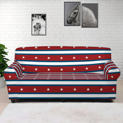 USA Striped Pattern Print Sofa Cover