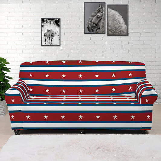 USA Striped Pattern Print Sofa Cover