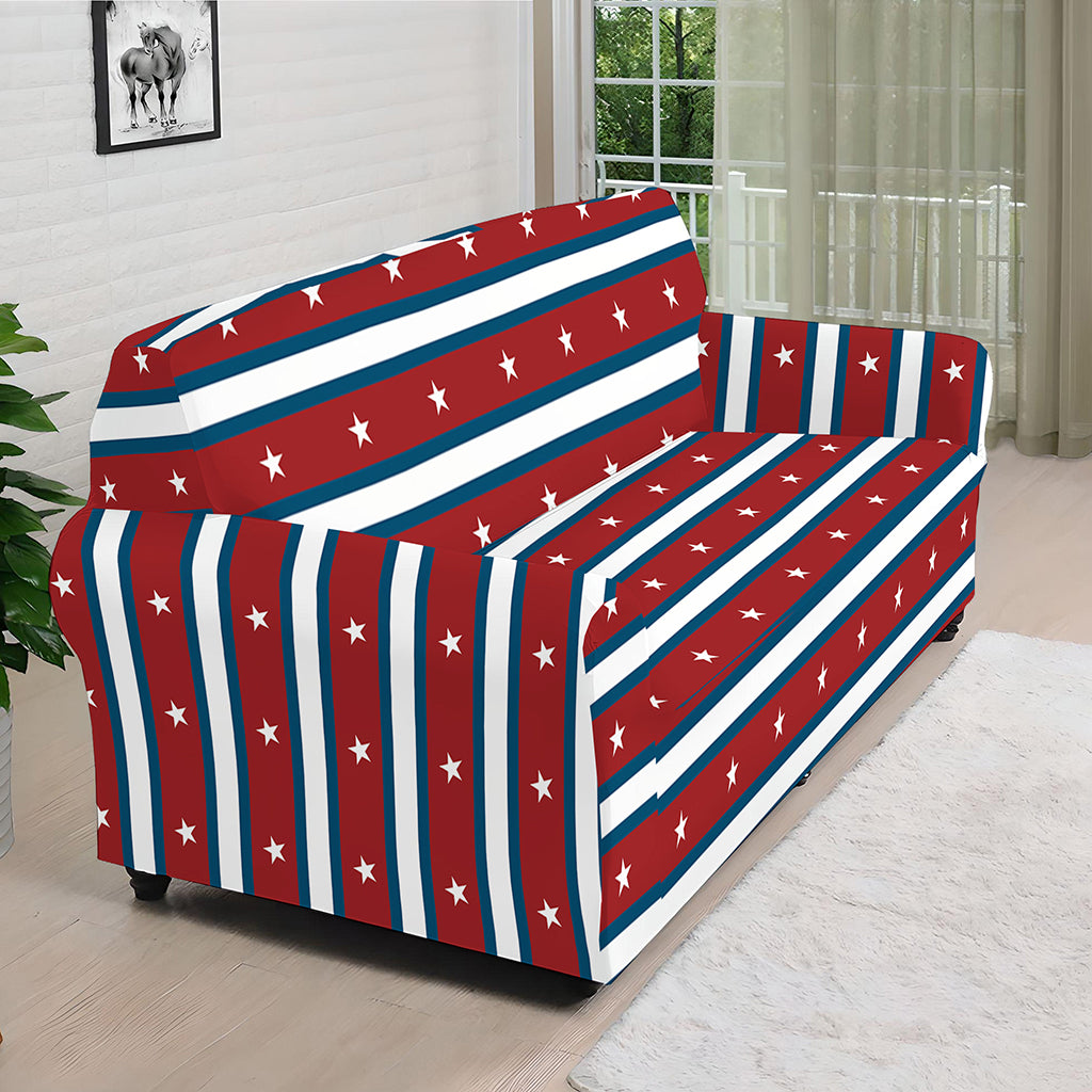USA Striped Pattern Print Sofa Cover