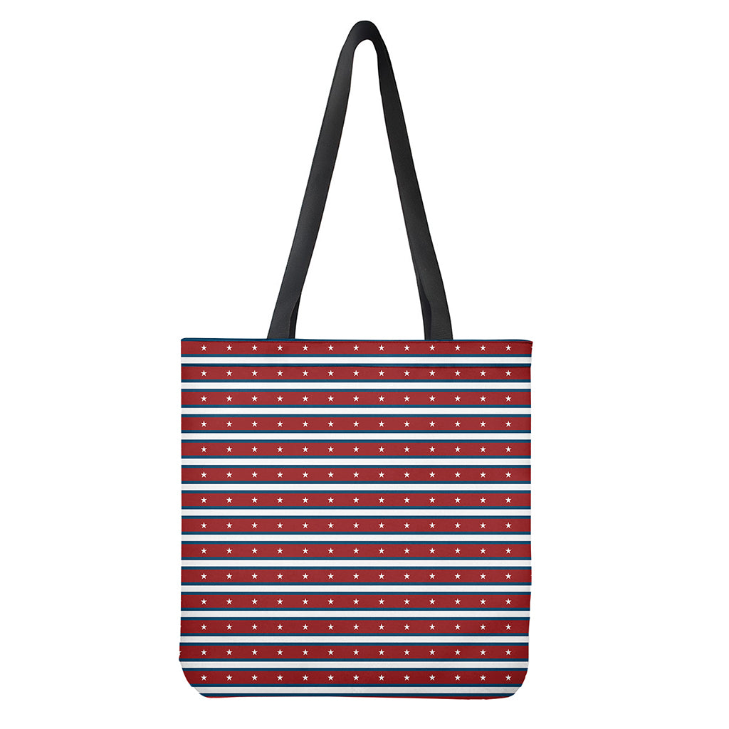 USA Striped Pattern Print Tote Bag