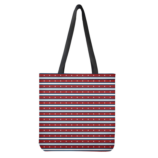 USA Striped Pattern Print Tote Bag