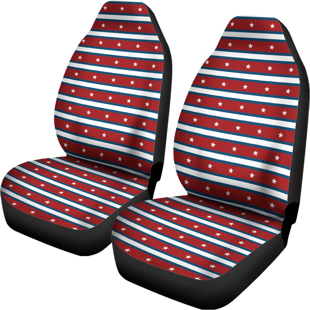 USA Striped Pattern Print Universal Fit Car Seat Covers