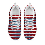 USA Striped Pattern Print White Sneakers