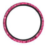 Valentine's Day Geometric Heart Print Car Steering Wheel Cover