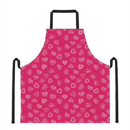 Valentine's Day Geometric Heart Print Apron