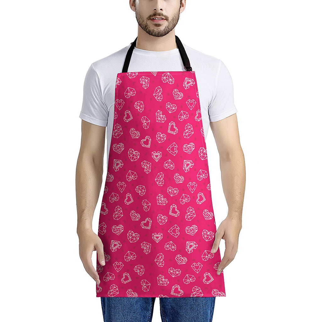 Valentine's Day Geometric Heart Print Apron