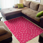 Valentine's Day Geometric Heart Print Area Rug