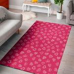 Valentine's Day Geometric Heart Print Area Rug