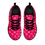Valentine's Day Geometric Heart Print Black Sneakers