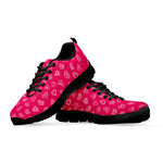 Valentine's Day Geometric Heart Print Black Sneakers