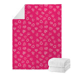 Valentine's Day Geometric Heart Print Blanket