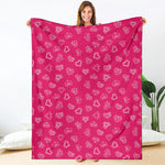 Valentine's Day Geometric Heart Print Blanket
