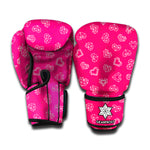 Valentine's Day Geometric Heart Print Boxing Gloves