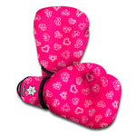 Valentine's Day Geometric Heart Print Boxing Gloves