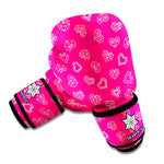 Valentine's Day Geometric Heart Print Boxing Gloves