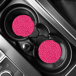 Valentine's Day Geometric Heart Print Car Coasters