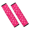 Valentine's Day Geometric Heart Print Car Seat Belt Covers