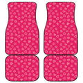 Valentine's Day Geometric Heart Print Front and Back Car Floor Mats