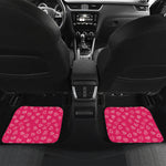 Valentine's Day Geometric Heart Print Front and Back Car Floor Mats