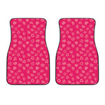 Valentine's Day Geometric Heart Print Front Car Floor Mats