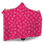 Valentine's Day Geometric Heart Print Hooded Blanket
