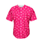 Valentine's Day Geometric Heart Print Men's Baseball Jersey
