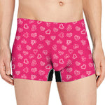 Valentine's Day Geometric Heart Print Men's Boxer Briefs