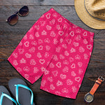 Valentine's Day Geometric Heart Print Men's Shorts