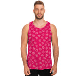 Valentine's Day Geometric Heart Print Men's Tank Top