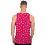 Valentine's Day Geometric Heart Print Men's Tank Top