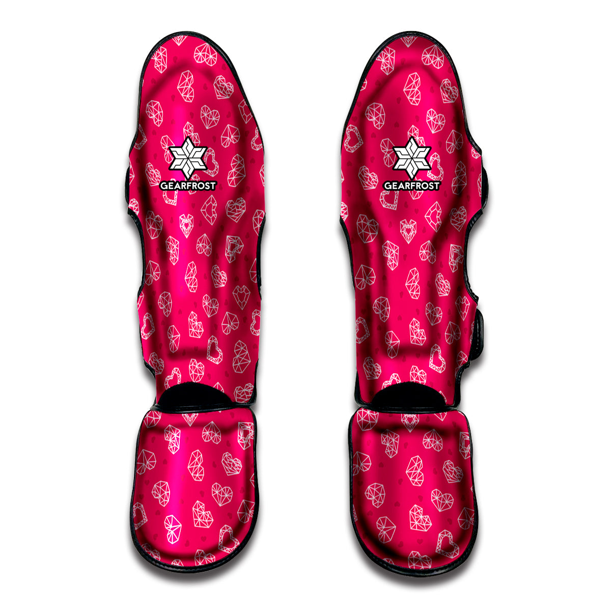 Valentine's Day Geometric Heart Print Muay Thai Shin Guard