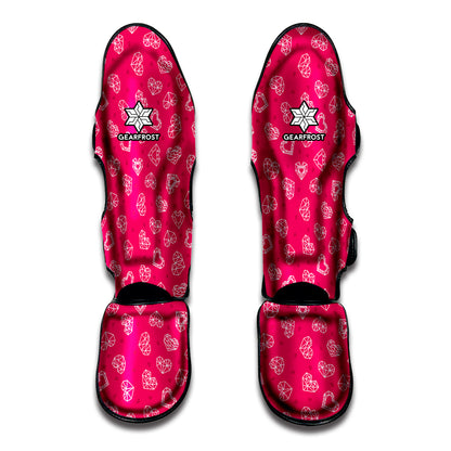 Valentine's Day Geometric Heart Print Muay Thai Shin Guard
