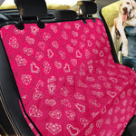 Valentine's Day Geometric Heart Print Pet Car Back Seat Cover