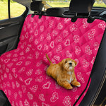 Valentine's Day Geometric Heart Print Pet Car Back Seat Cover