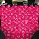 Valentine's Day Geometric Heart Print Pet Car Back Seat Cover