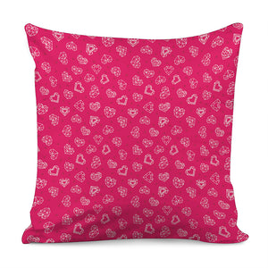 Valentine's Day Geometric Heart Print Pillow Cover