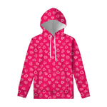Valentine's Day Geometric Heart Print Pullover Hoodie