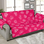 Valentine's Day Geometric Heart Print Sofa Protector