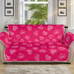 Valentine's Day Geometric Heart Print Sofa Protector